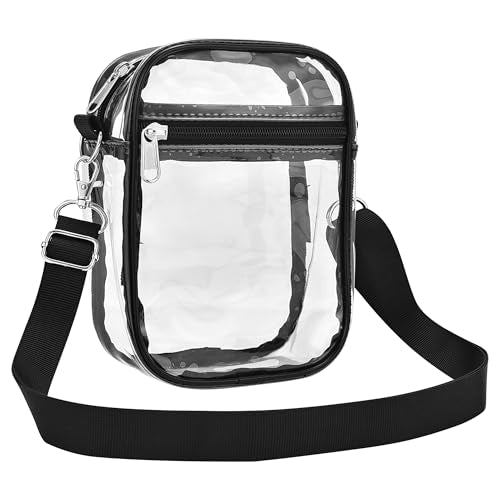 USPECLARE Clear Purse Stadium Clear Messenger Bag Stadium Approved for Men and Women Clear CrossBody Bag