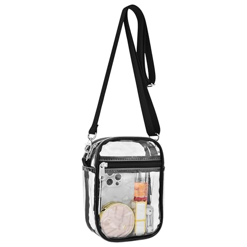 USPECLARE Clear Purse Stadium Clear Messenger Bag Stadium Approved for Men and Women Clear CrossBody Bag