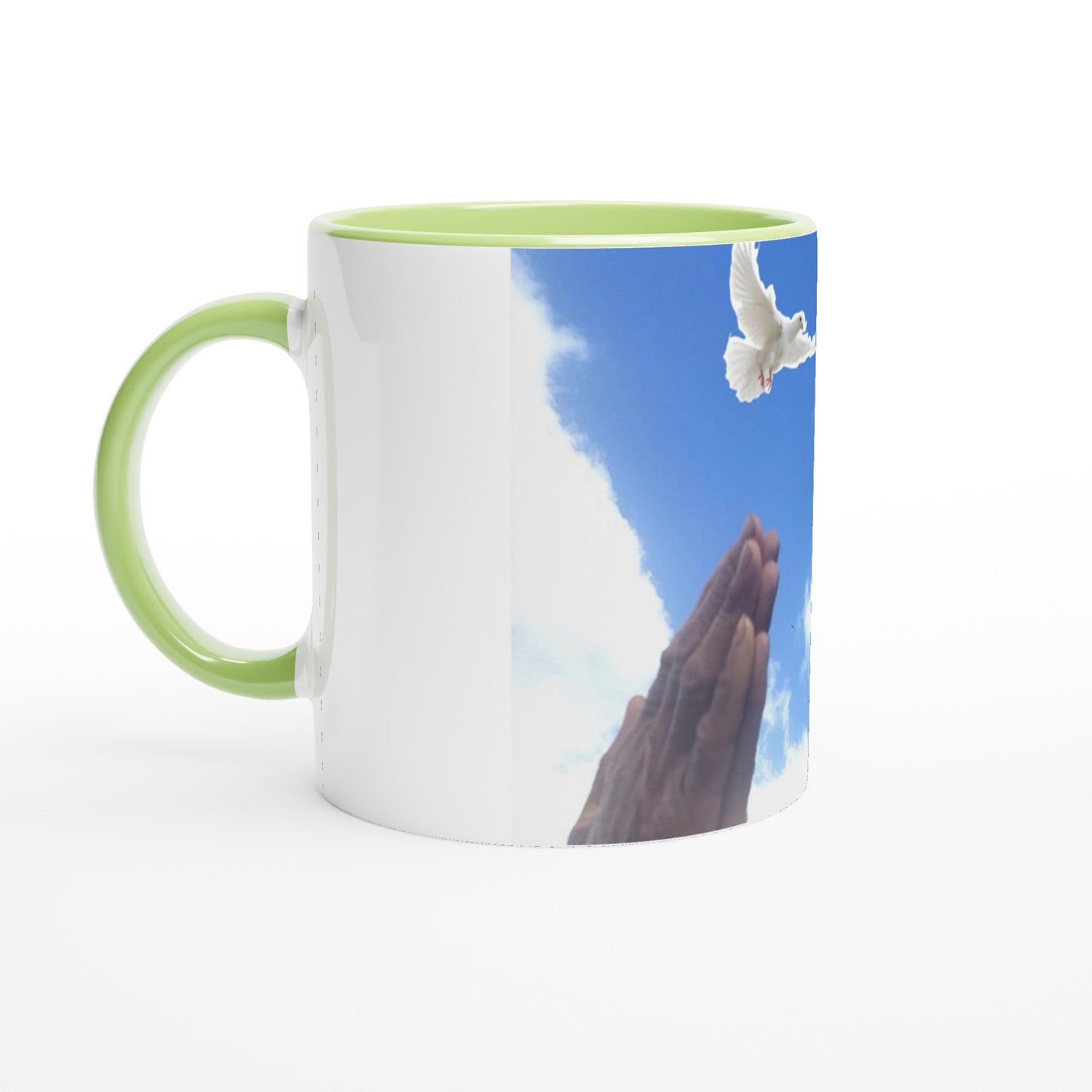 White 11oz Ceramic Mug with Color Inside