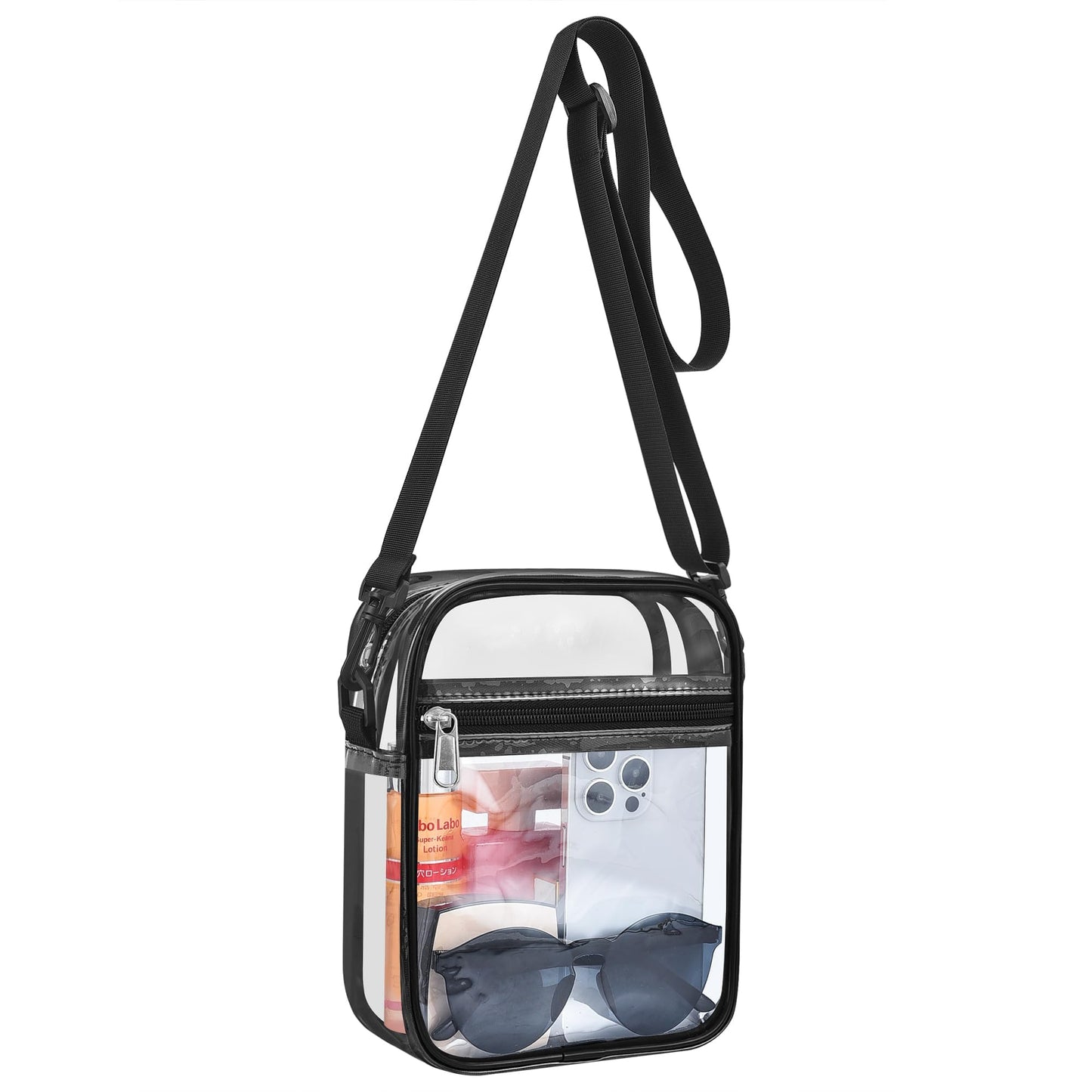 USPECLARE Clear Purse Stadium Clear Messenger Bag Stadium Approved for Men and Women Clear CrossBody Bag