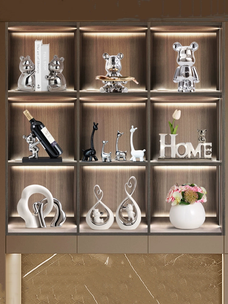 Accessible Luxury High-End Household TV Cabinet Wine Cabinet Decoration Set Living Room Meal Side Display Cabinet Soft Decoration Fancy Ornaments