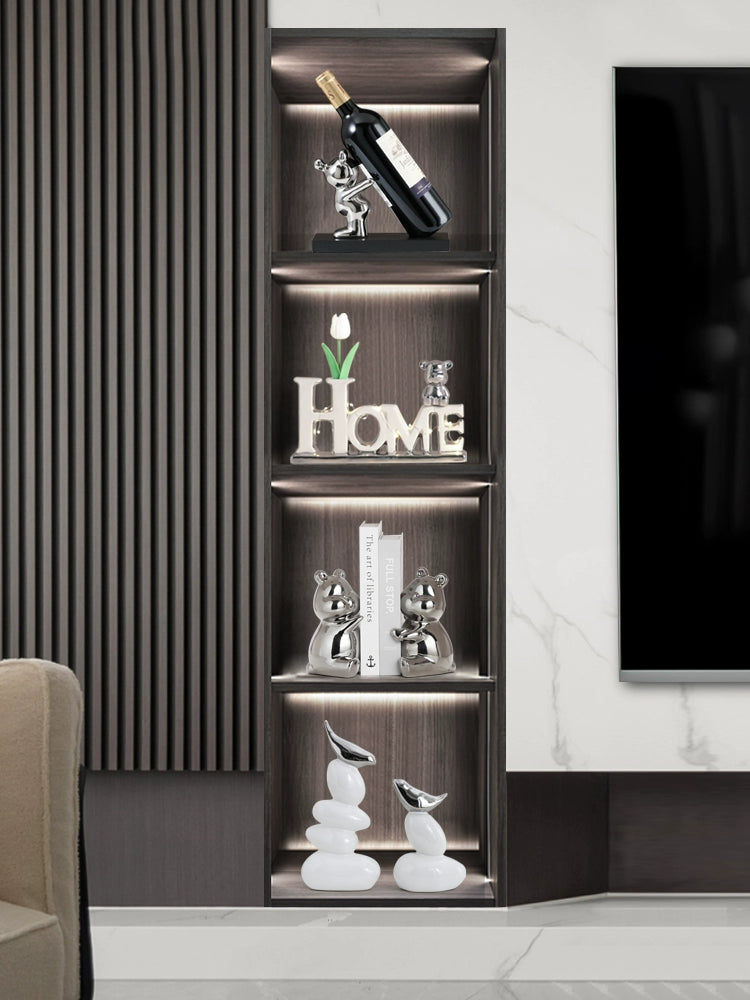 Accessible Luxury High-End Household TV Cabinet Wine Cabinet Decoration Set Living Room Meal Side Display Cabinet Soft Decoration Fancy Ornaments