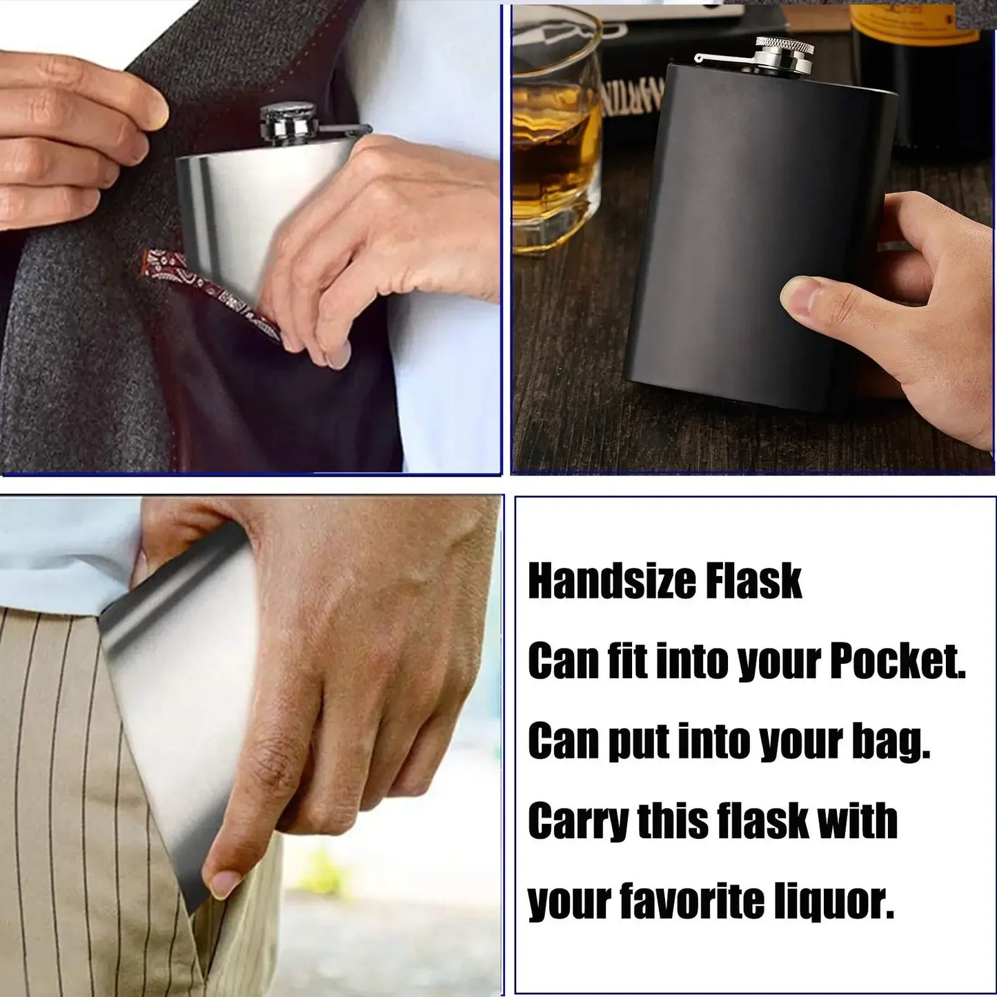 Compact Pocket Liquor Container – Leak-Proof & Portable Flask