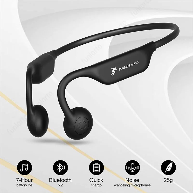 Bone Bluetooth Headsets 2022 Upgraded Open-Ear Wireless Bluetooth Sport Headphones with Microphones Wireless Earphones Yoga