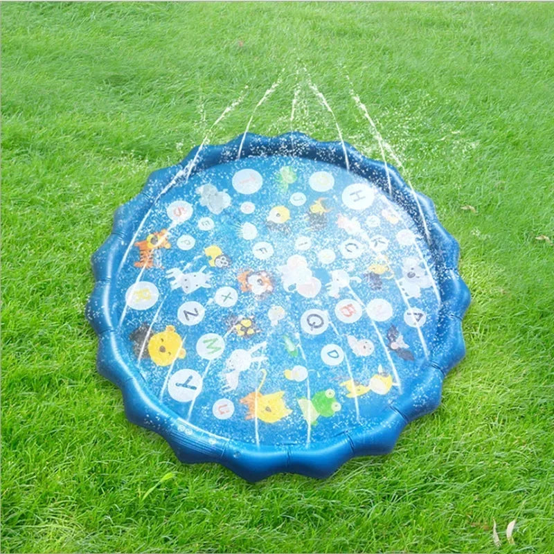 Sprinkler Play Mat Toddler Pets Splashes Pad Inflatable Water Sprinkler Pool Splashes Pad for Backyard Summer Outdoor Water Toys