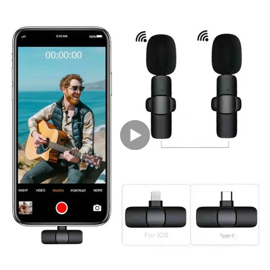 Wireless Microphone Buttonhole Mini Bluetooth Mic For iPhone Android Cell Phone PC Mobile Micro Tie Tiny Blutooth