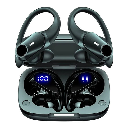 Wireless Bluetooth Headset Sports TWS Bluetooth Earphones with Microphones Deep Bass 36H IPX7 Waterproof Bluetooth Headphones