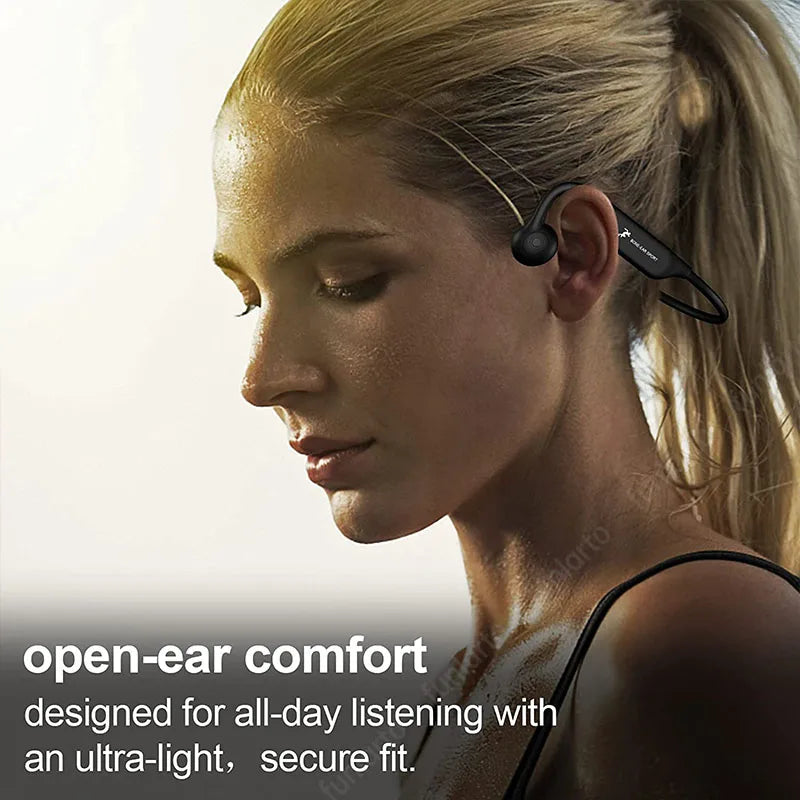 Bone Bluetooth Headsets 2022 Upgraded Open-Ear Wireless Bluetooth Sport Headphones with Microphones Wireless Earphones Yoga