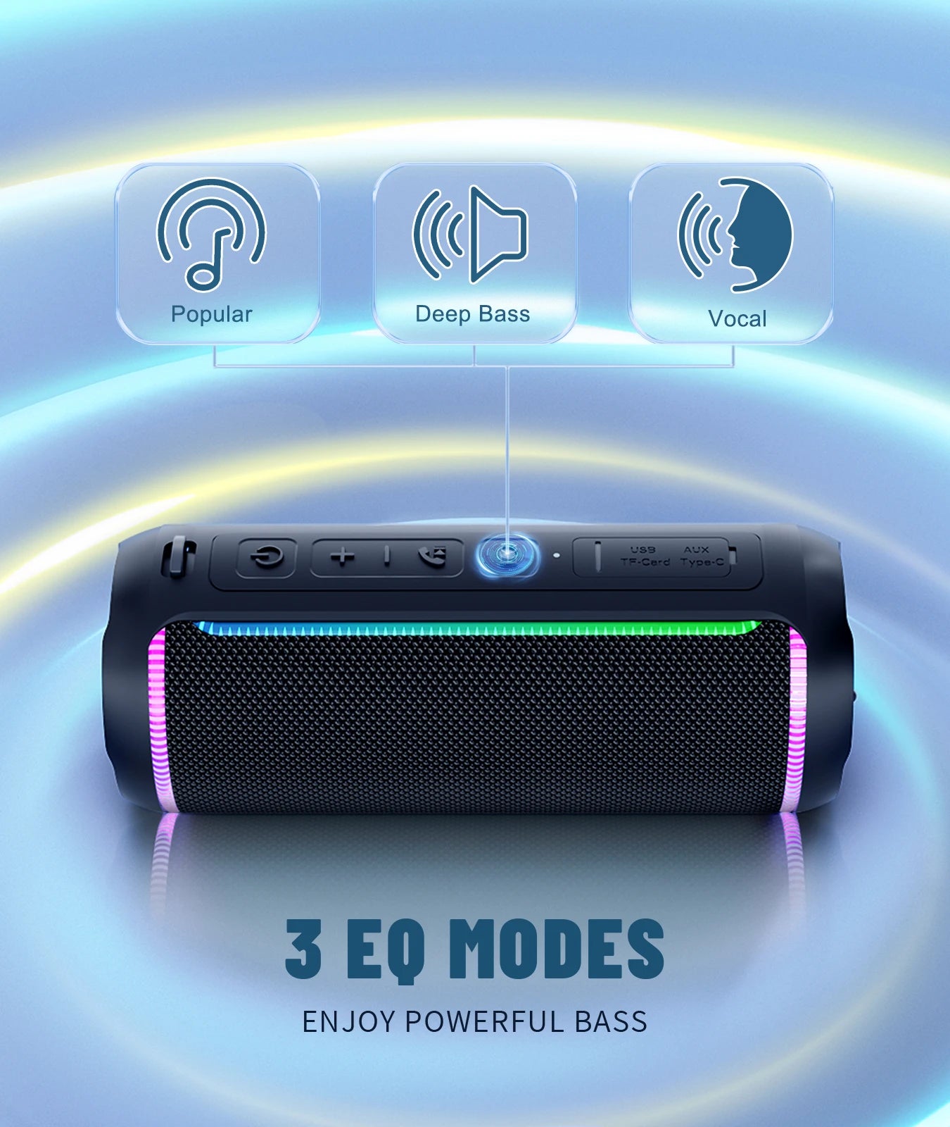 X30 Portable Bluetooth Speakers Bass Boost 40W Powerful Wireless Waterproof Speaker 6600mAh Battery Support USB/TF/AUX