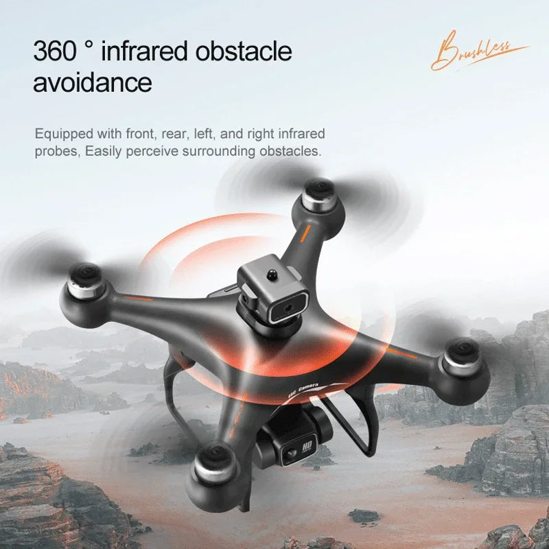 S116 Drone 8K HD Dual Camera Optical Flow Positioning Brushless 360° Obstacle Avoidance WIFI FPV Remote Control Quadcopter Drone