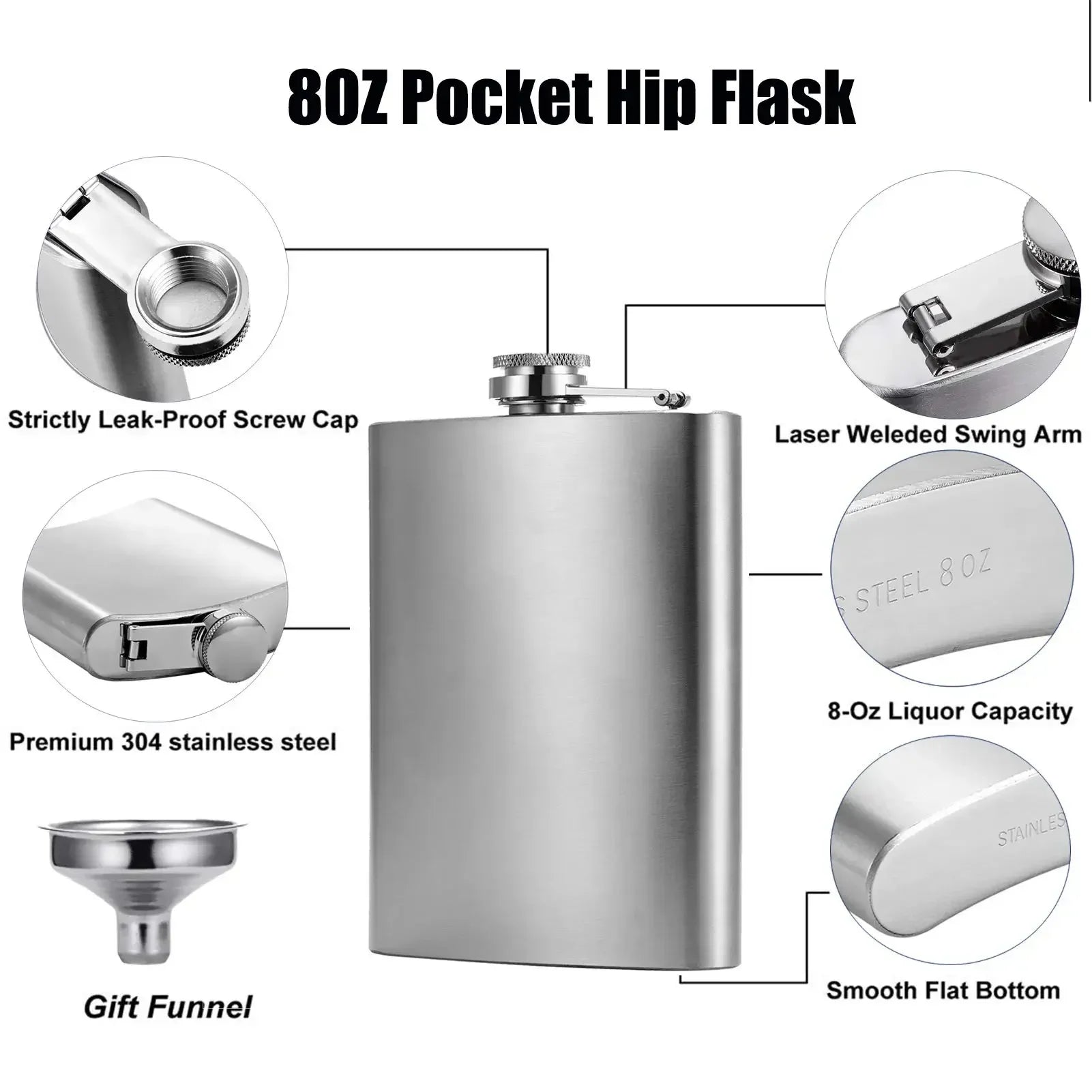 Compact Pocket Liquor Container – Leak-Proof & Portable Flask