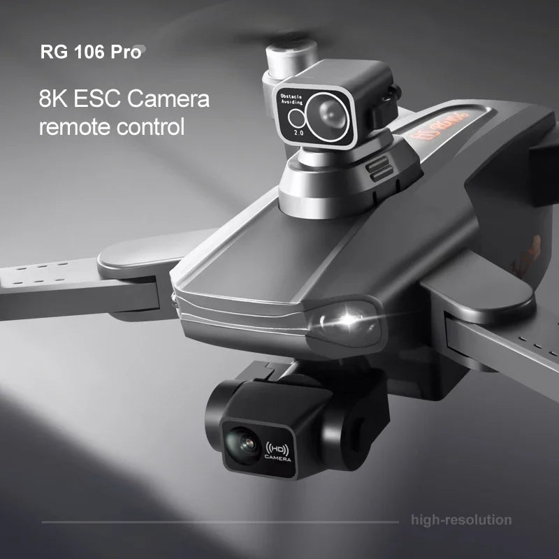 RG106 FPV Drone With GPS 8K Professional Dual Camera Foldable AeriAl PhotograPhy Four Axis AircrAft Gift Toy New Product