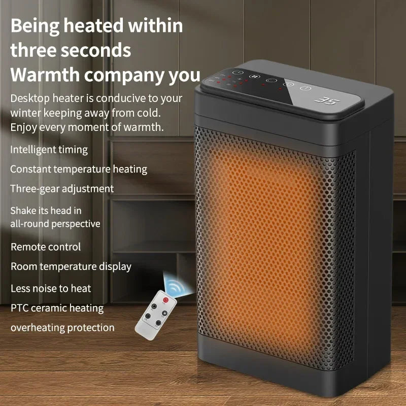 Compact Mini Remote Home Heater for Cozy Spaces