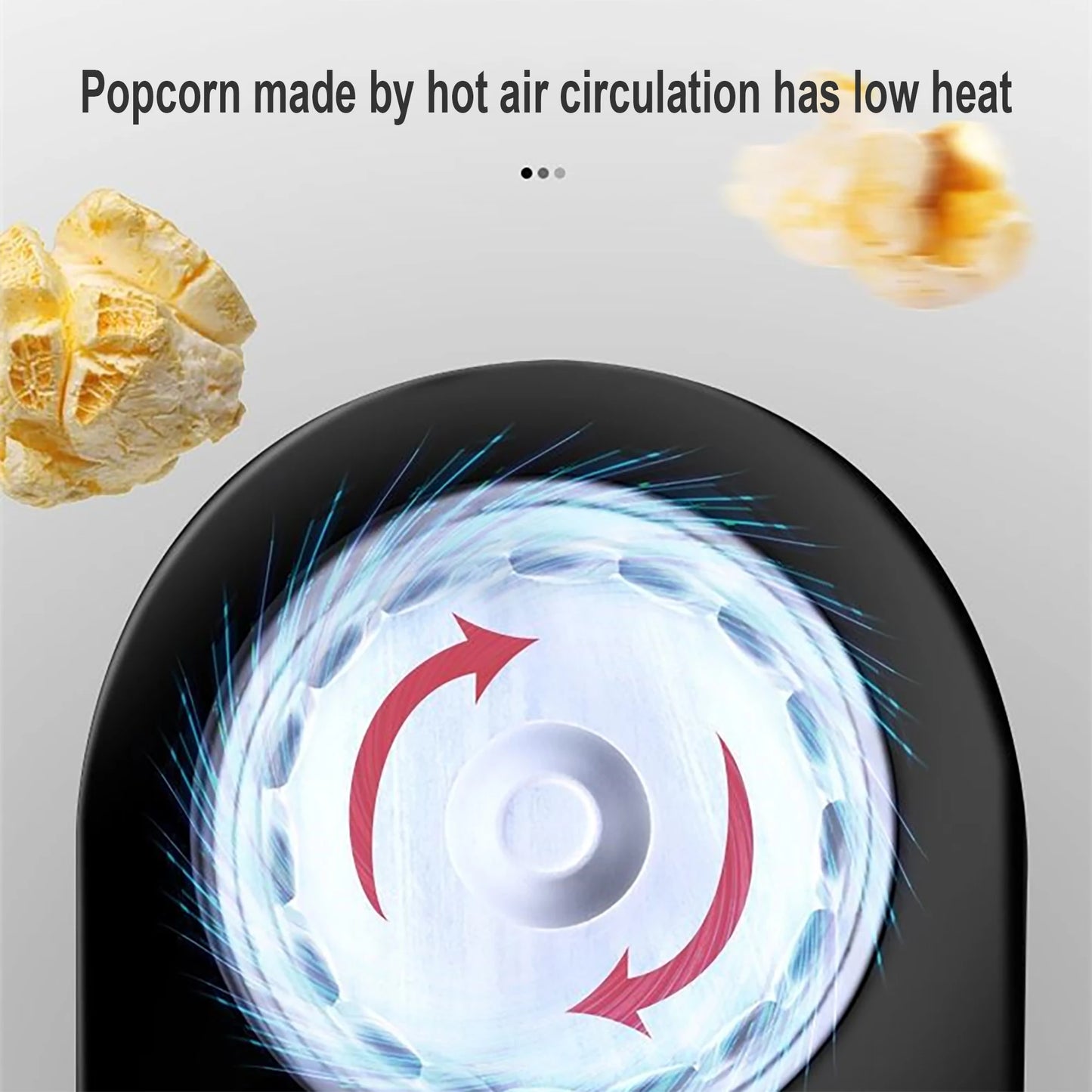 Popcorn Maker Household Healthy Hot Air Oil Free Corn Machine Popcorn For Kitchen Kids Home-made Diy Popcorn Movie Snack Sonifer