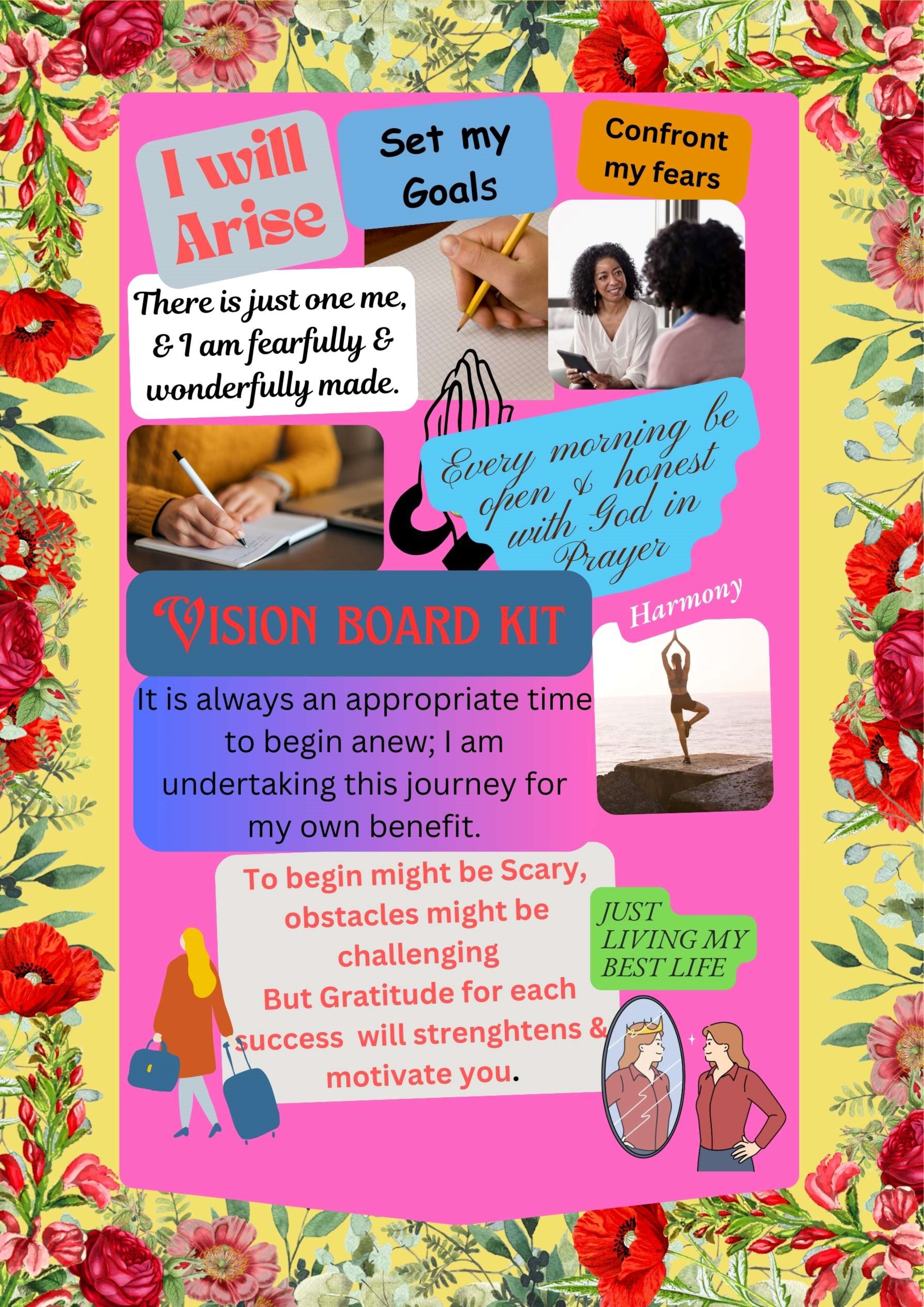 Comprehensive  Vision Board Kit, Vision Board Posters