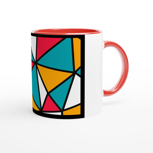 White 11oz Ceramic Mug with Color Inside