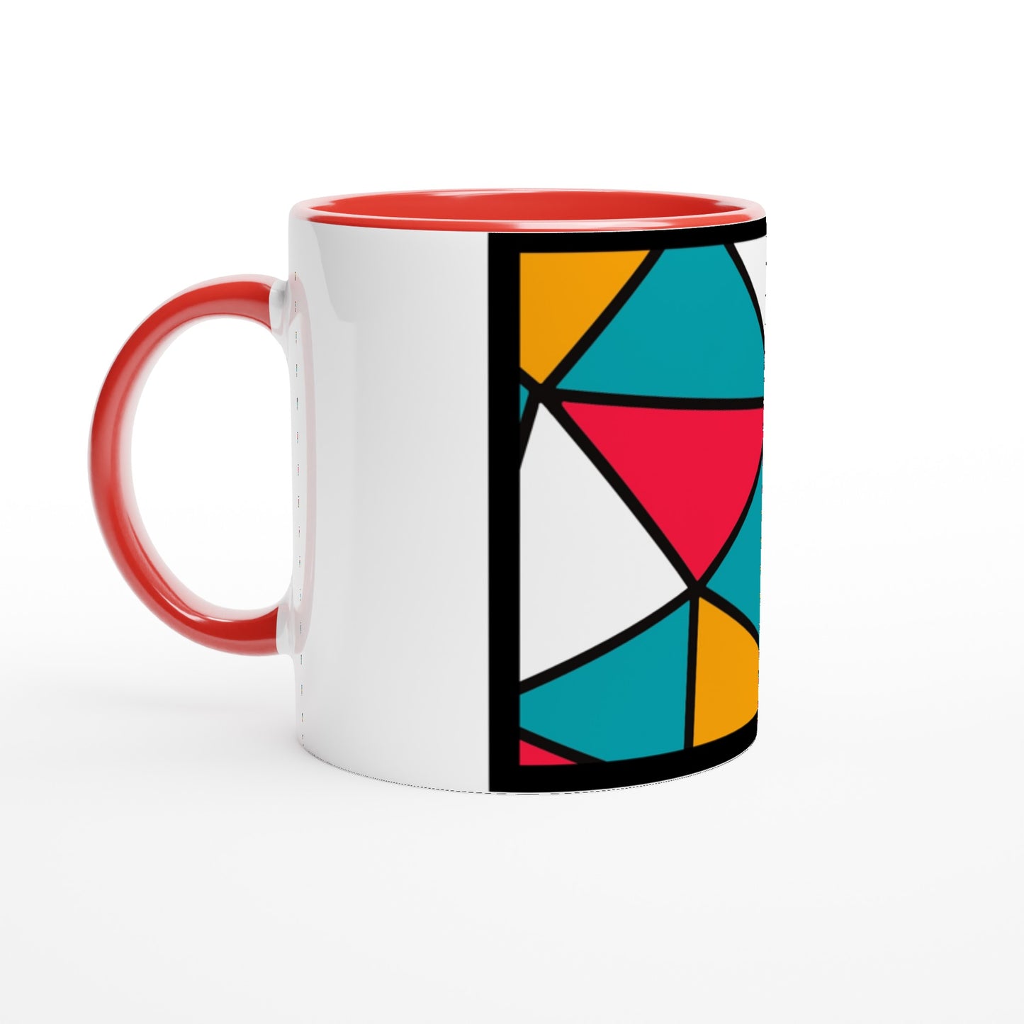 White 11oz Ceramic Mug with Color Inside