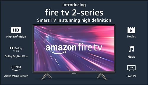 Amazon Fire TV 32" 2-Series HD smart TV with Fire TV Alexa Voice Remote, stream live TV without cable