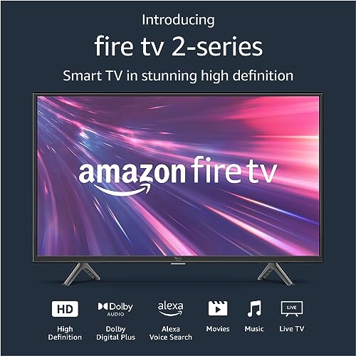 Amazon Fire TV 32" 2-Series HD smart TV with Fire TV Alexa Voice Remote, stream live TV without cable