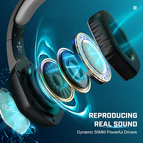 EKSA E1000 USB Gaming Headset for PC, Computer Headphones with Microphone/Mic Noise Cancelling, 7.1 Surround Sound, RGB Light - Wired Headphones for PS4, PS5 Console, Laptop, Call Center